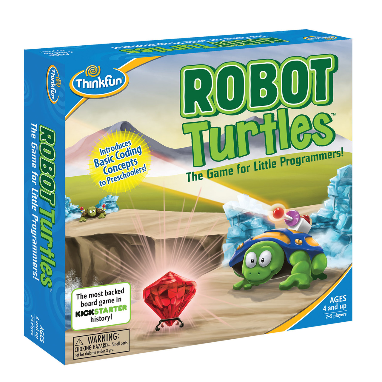 Robot Turtles board game box, largely out of print and hard to buy new in 2026